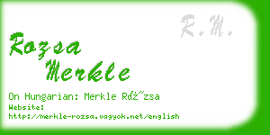 rozsa merkle business card